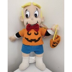 Vtg 1999 9"‎ Richie Rich Halloween Pumpkin Plush Harvey Toons Good Stuff Comics
